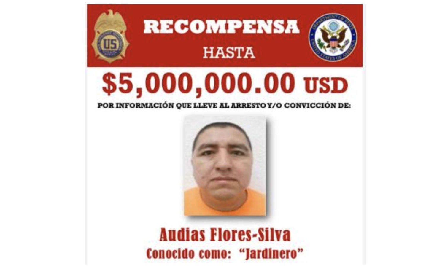 Ficha de captura de 'El Jardinero'. SSPC
